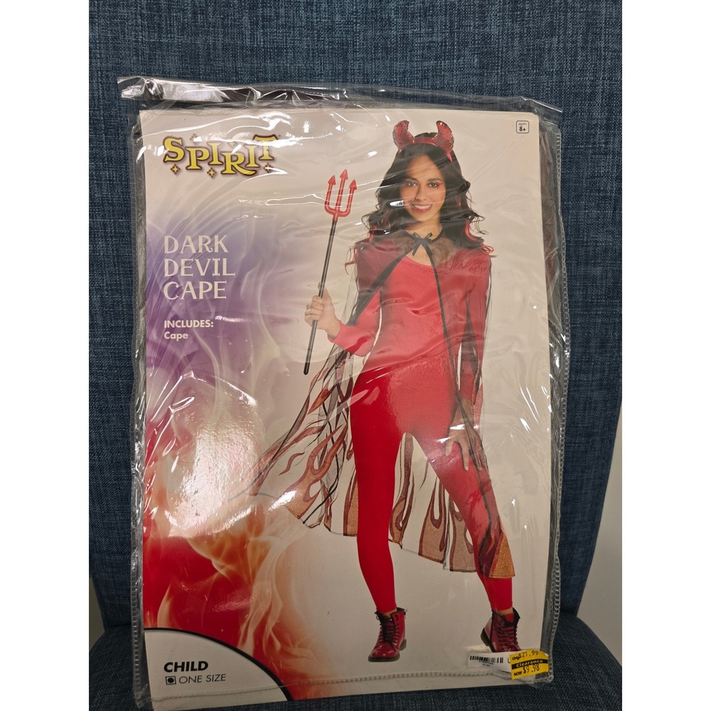 Spirit Halloween Dark Devil Cape Child One Size Red Flame Costume Accessory